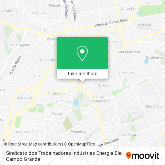 Mapa Sindicato dos Trabalhadores Indústrias Energia Ele