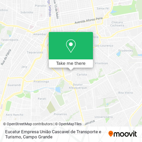 Eucatur Empresa União Cascavel de Transporte e Turismo map