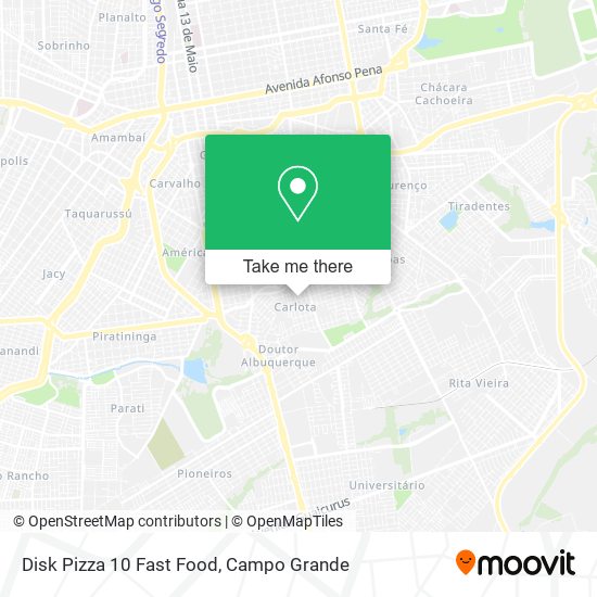 Disk Pizza 10 Fast Food map