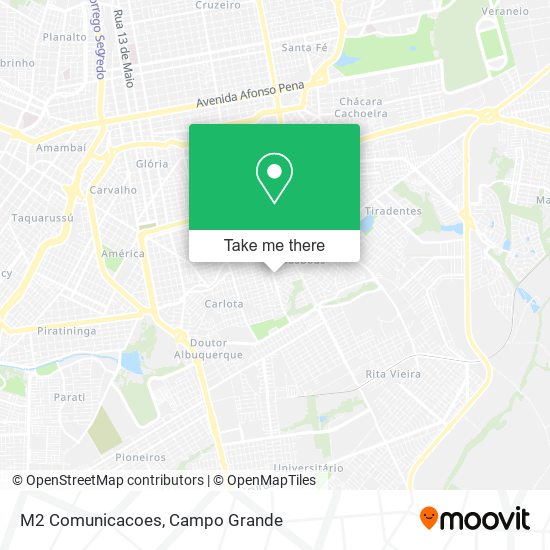 M2 Comunicacoes map