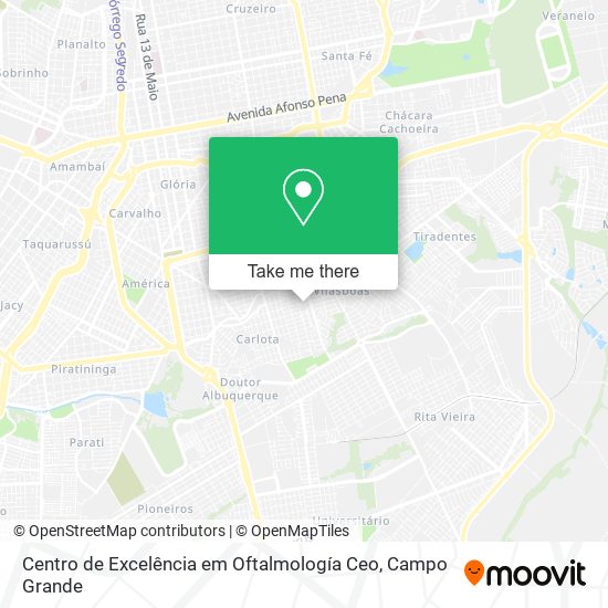 Centro de Excelência em Oftalmología Ceo map