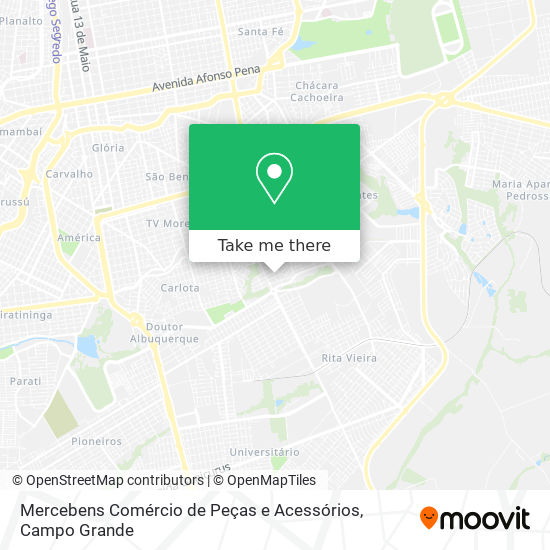 Mapa Mercebens Comércio de Peças e Acessórios