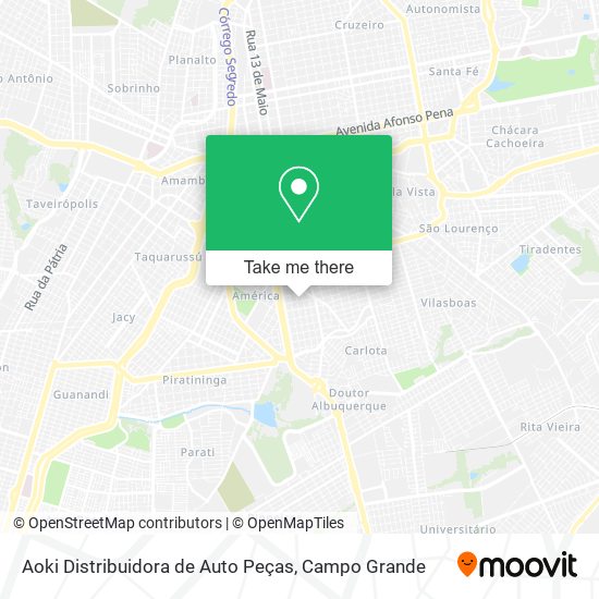 Aoki Distribuidora de Auto Peças map