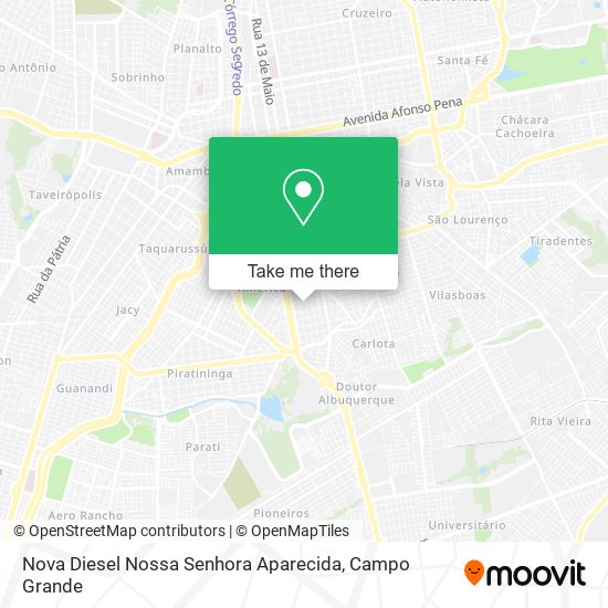 Nova Diesel Nossa Senhora Aparecida map