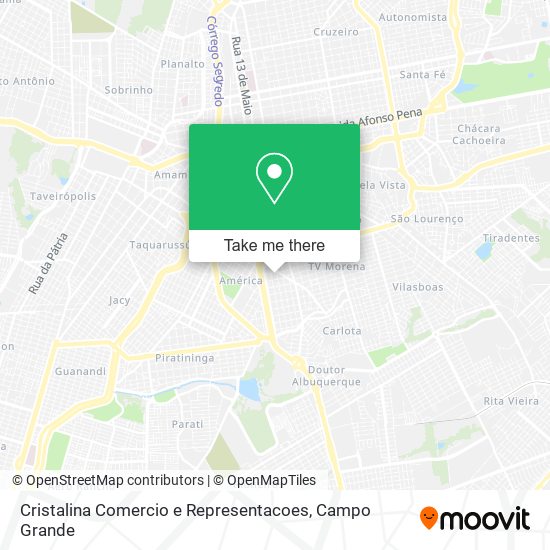 Cristalina Comercio e Representacoes map