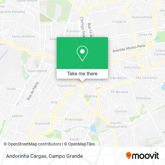 Andorinha Cargas map