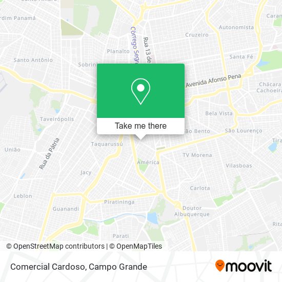 Comercial Cardoso map