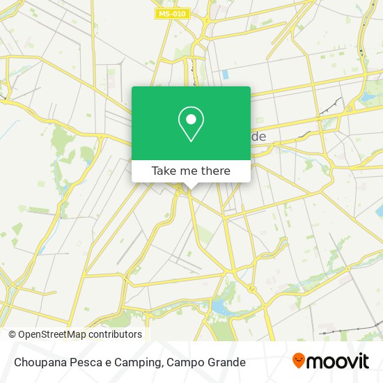 Mapa Choupana Pesca e Camping