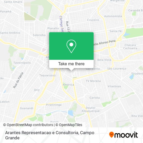 Mapa Arantes Representacao e Consultoria