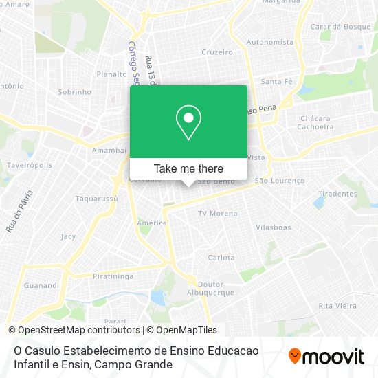 Mapa O Casulo Estabelecimento de Ensino Educacao Infantil e Ensin