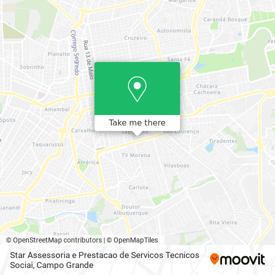 Star Assessoria e Prestacao de Servicos Tecnicos Sociai map