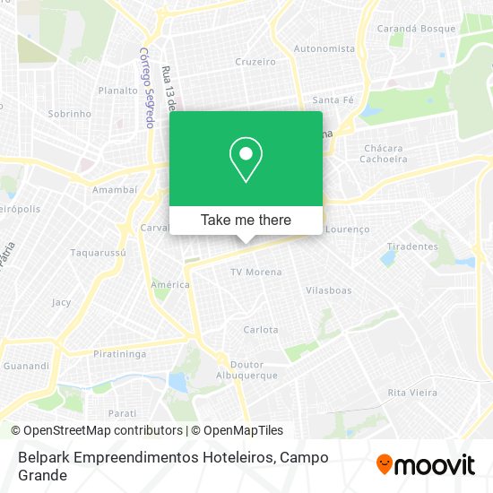 Mapa Belpark Empreendimentos Hoteleiros