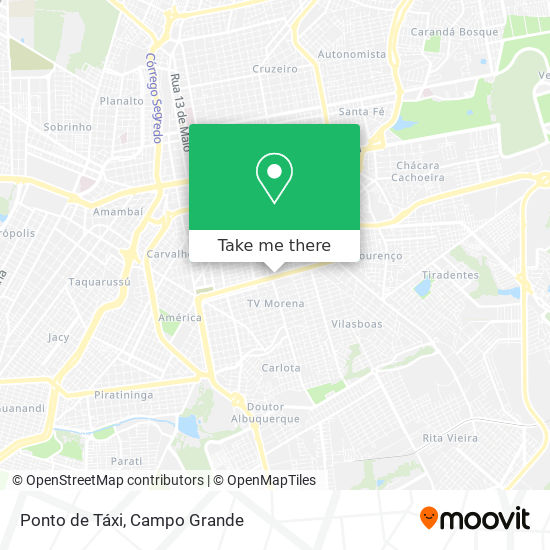 Ponto de Táxi map