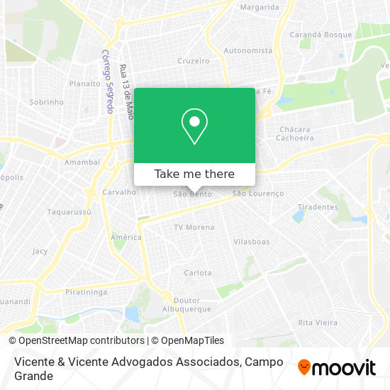 Vicente & Vicente Advogados Associados map