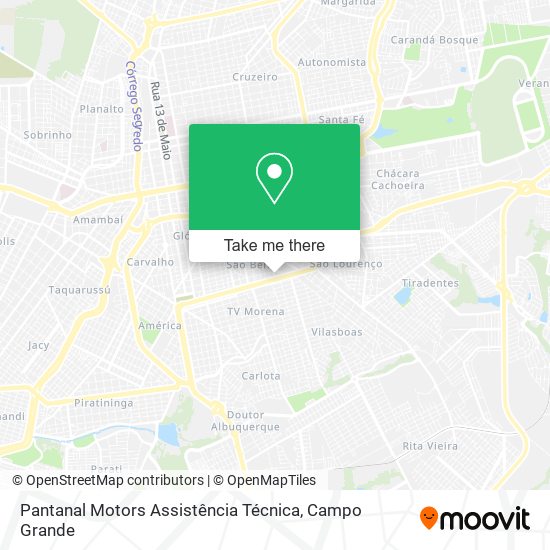 Mapa Pantanal Motors Assistência Técnica