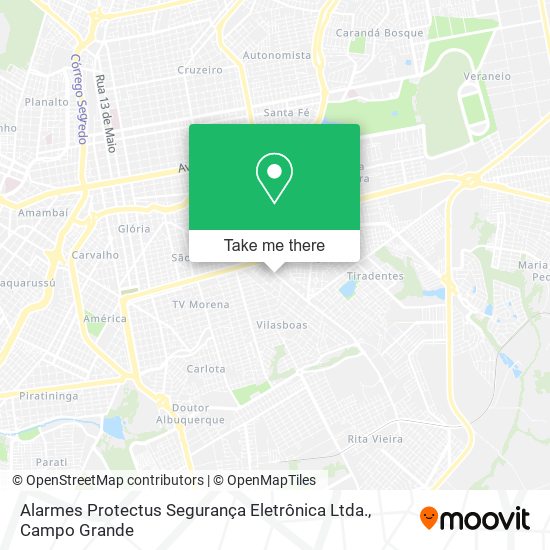 Mapa Alarmes Protectus Segurança Eletrônica Ltda.