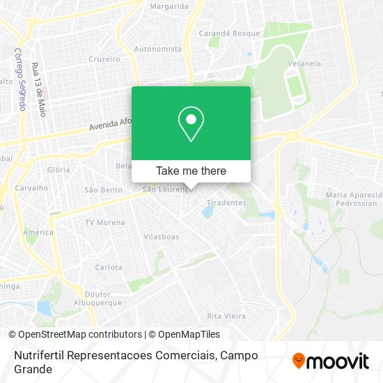 Nutrifertil Representacoes Comerciais map