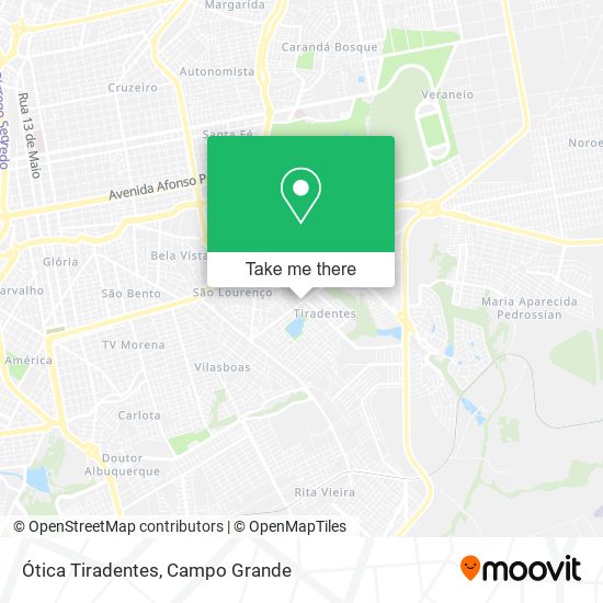 Ótica Tiradentes map