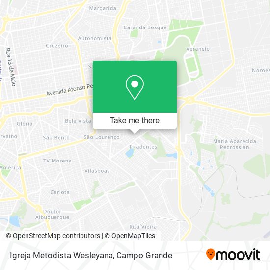 Mapa Igreja Metodista Wesleyana