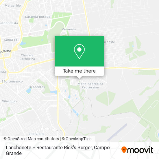 Mapa Lanchonete E Restaurante Rick's Burger