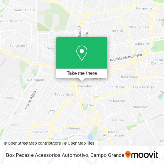 Mapa Box Pecas e Acessorios Automotivo