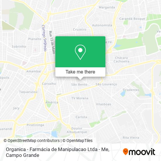 Organica - Farmácia de Manipulacao Ltda - Me map
