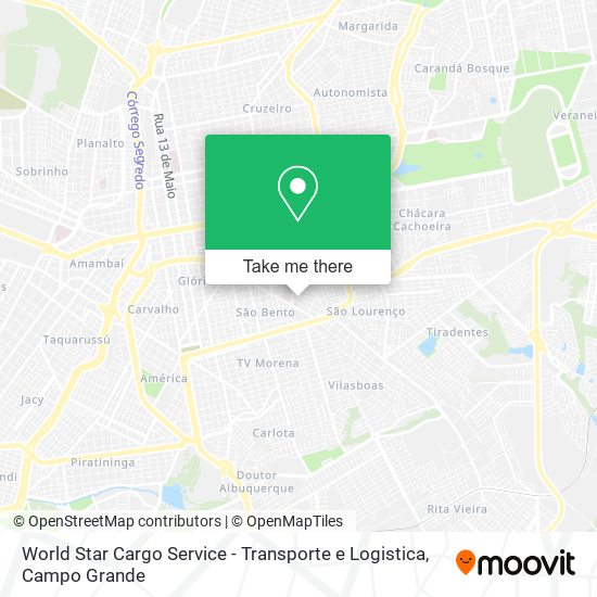 Mapa World Star Cargo Service - Transporte e Logistica