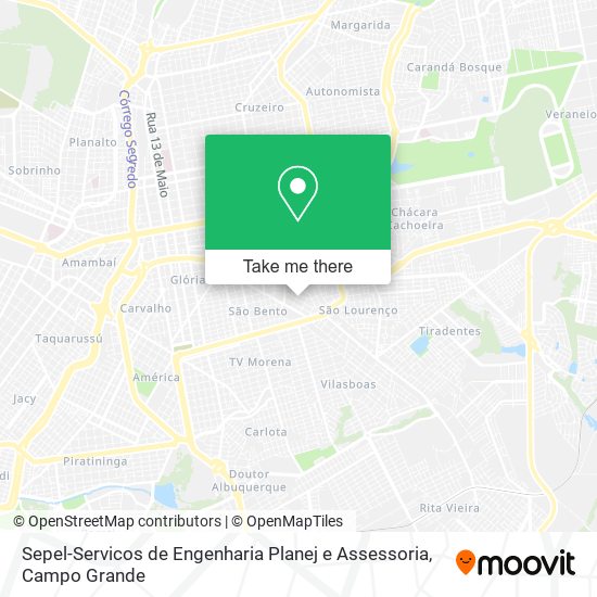 Mapa Sepel-Servicos de Engenharia Planej e Assessoria