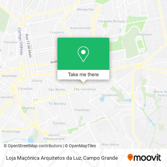 Loja Maçônica Arquitetos da Luz map