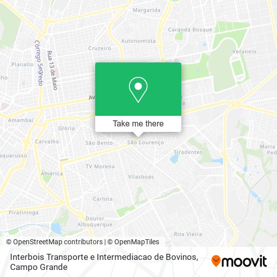 Mapa Interbois Transporte e Intermediacao de Bovinos