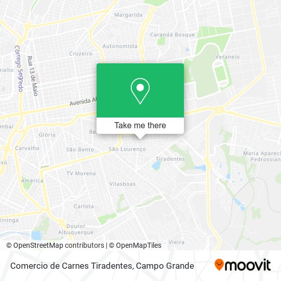 Comercio de Carnes Tiradentes map