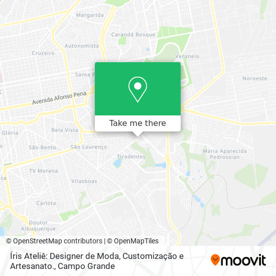 Mapa Íris Ateliê: Designer de Moda, Customização e Artesanato.