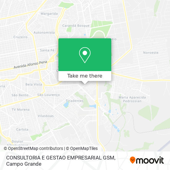 Mapa CONSULTORIA E GESTAO EMPRESARIAL GSM