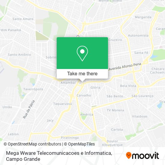 Mapa Mega Wware Telecomunicacoes e Informatica