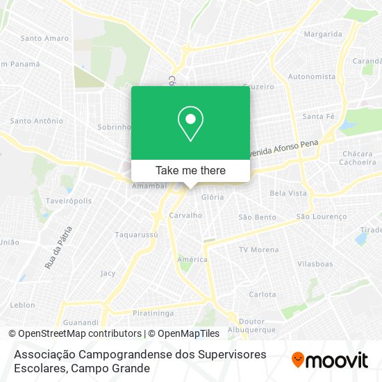 Mapa Associação Campograndense dos Supervisores Escolares