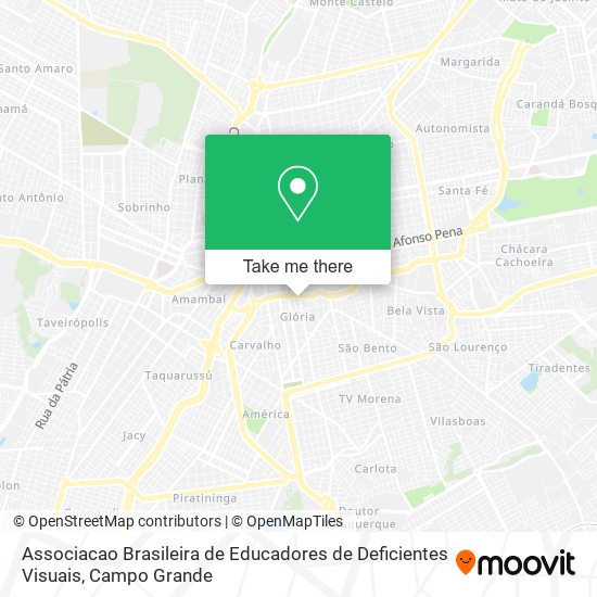 Mapa Associacao Brasileira de Educadores de Deficientes Visuais