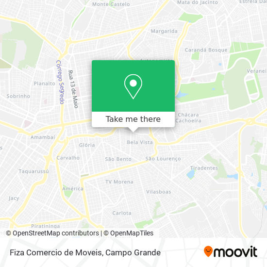 Mapa Fiza Comercio de Moveis