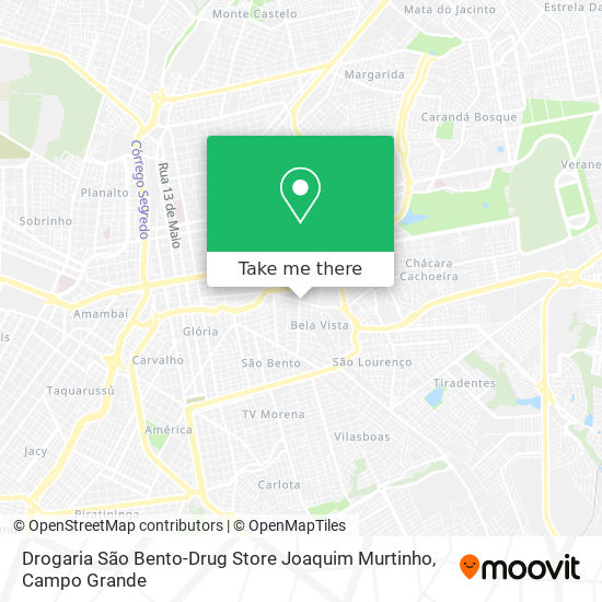 Mapa Drogaria São Bento-Drug Store Joaquim Murtinho