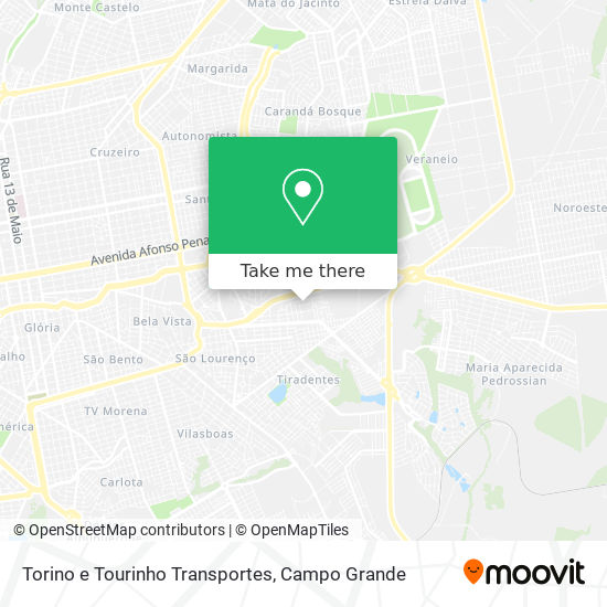 Mapa Torino e Tourinho Transportes