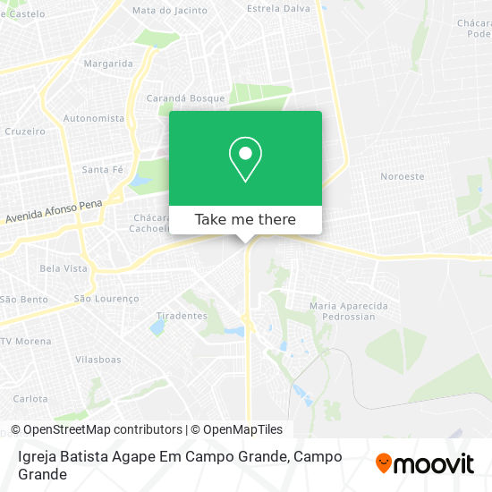 Mapa Igreja Batista Agape Em Campo Grande