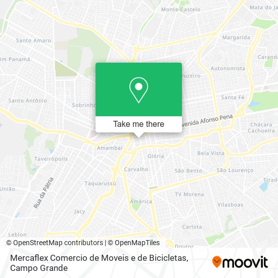 Mapa Mercaflex Comercio de Moveis e de Bicicletas