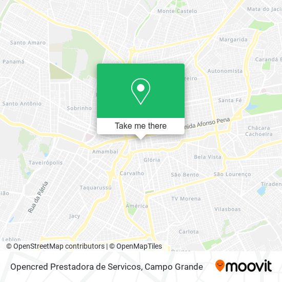 Opencred Prestadora de Servicos map