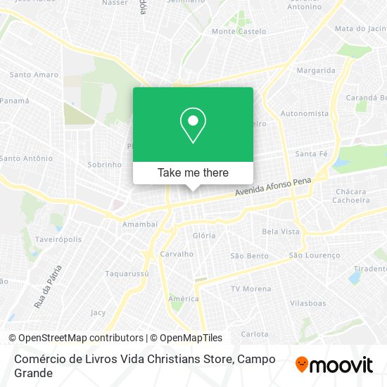 Comércio de Livros Vida Christians Store map