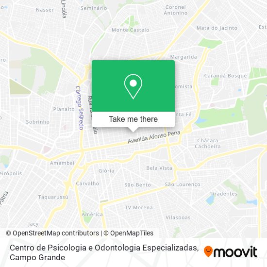 Mapa Centro de Psicologia e Odontologia Especializadas