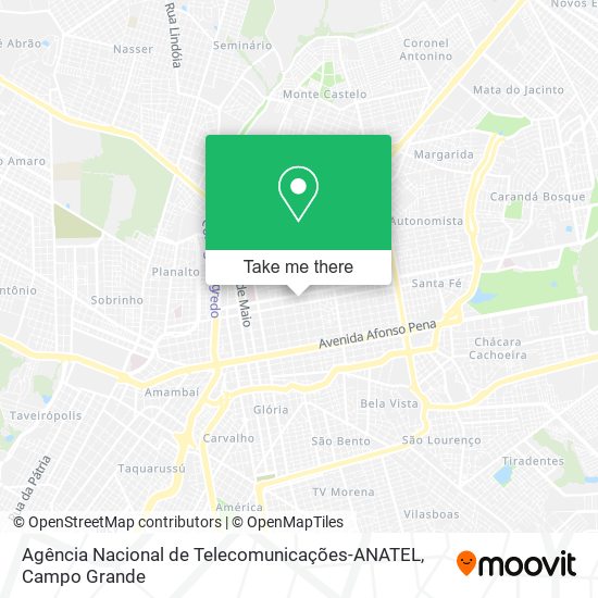 Mapa Agência Nacional de Telecomunicações-ANATEL