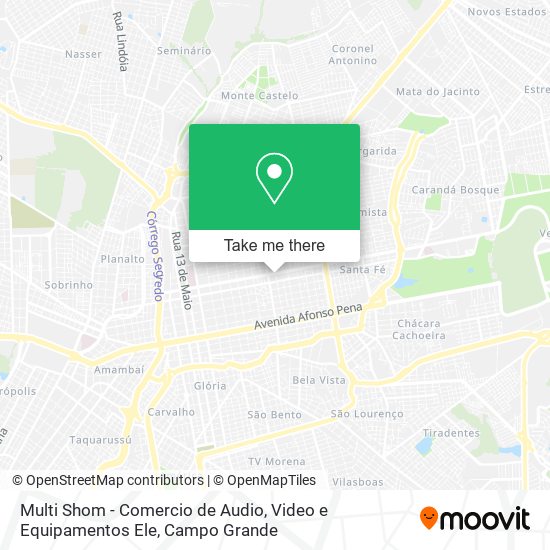 Mapa Multi Shom - Comercio de Audio, Video e Equipamentos Ele