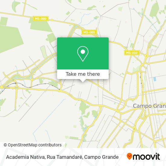 Mapa Academia Nativa, Rua Tamandaré