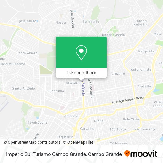 Mapa Imperio Sul Turismo Campo Grande