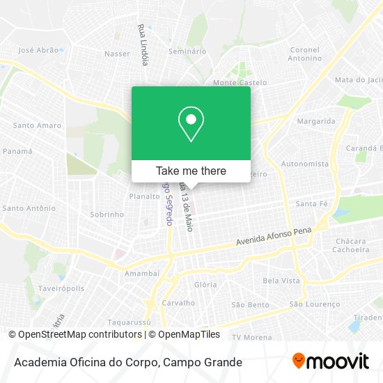 Mapa Academia Oficina do Corpo