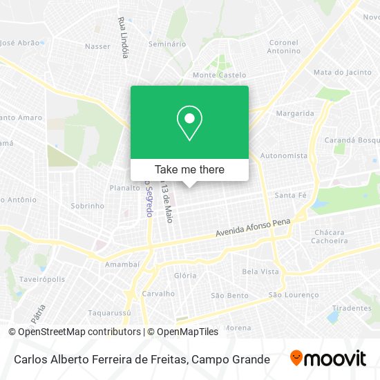 Mapa Carlos Alberto Ferreira de Freitas